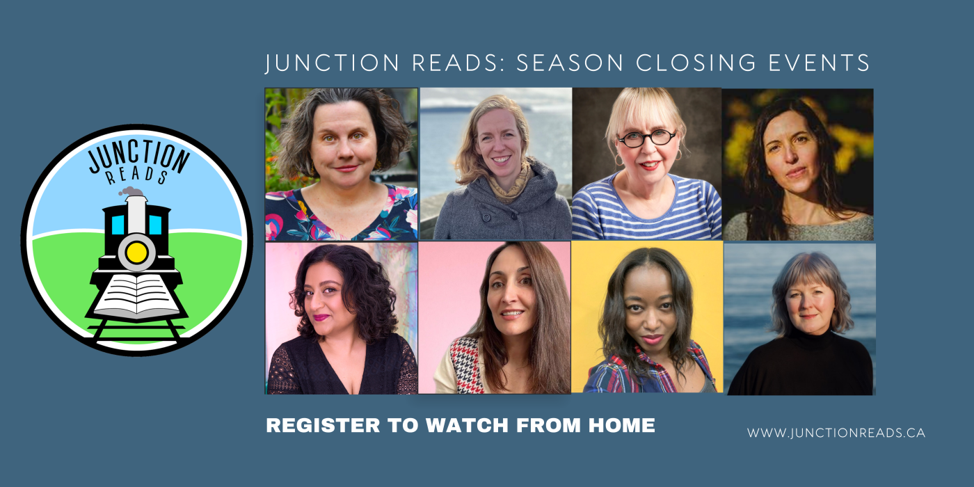 Photo of 8 authors, who will be joining us for the final 3 events of the season